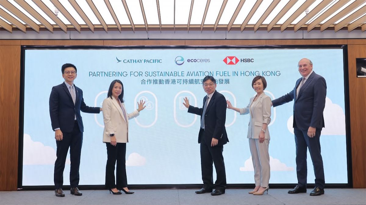 HSBC, Cathay Pacific, and EcoCeres Partner for Major Sustainable Aviation Fuel Initiative in Hong Kong