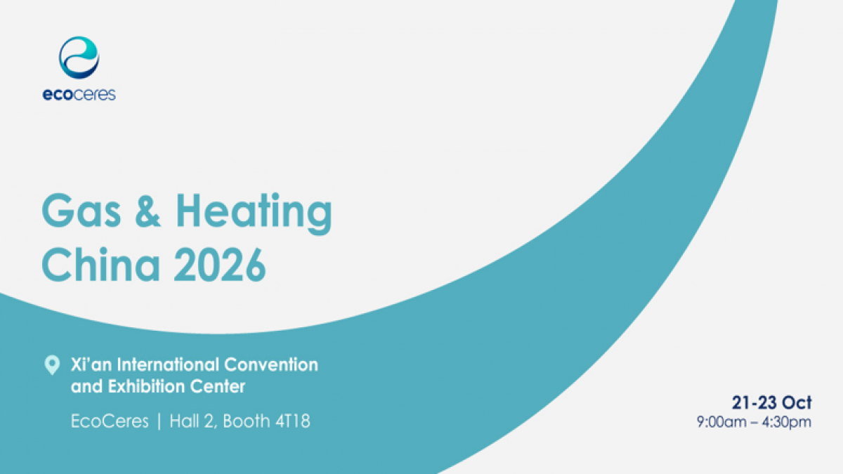 EcoCeres to Present Renewable Fuel Solutions at Gas & Heating China in Xi'an